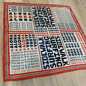 Scotch & Soda printed scarf 🧣 aloha sidewalk surfing 🏄‍♀️ Ride the Waves